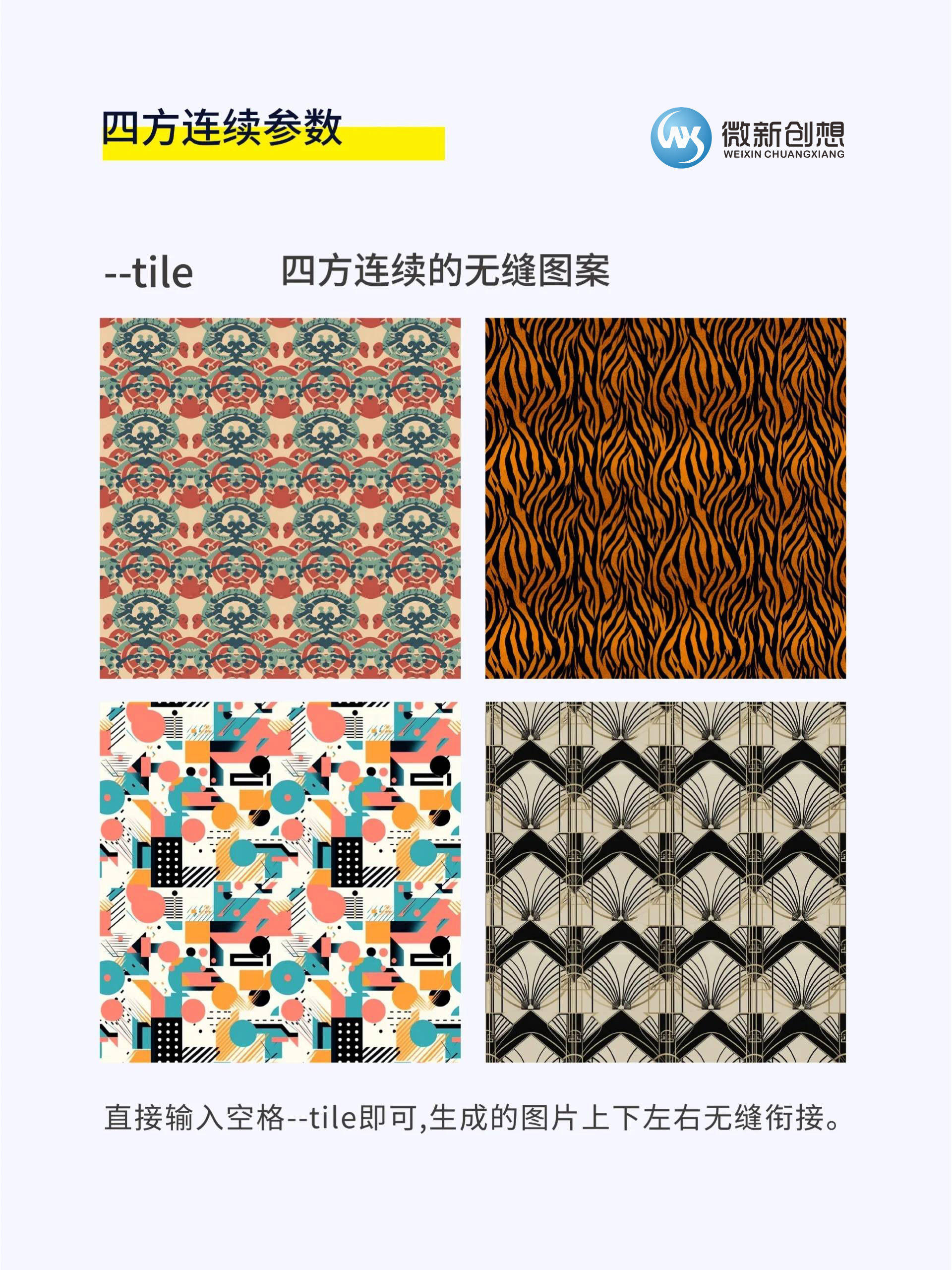 Midjourney tile参数详解与四方连续图案生成技巧插图