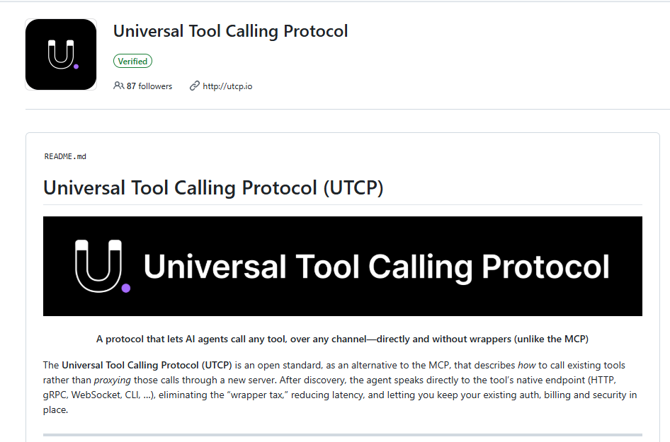 UTCP协议革新AI工具调用 降低延迟提升效率插图1