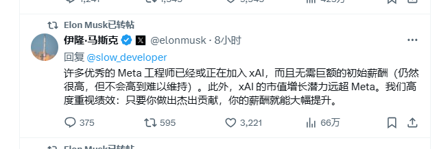 马斯克xAI挖角Meta顶尖工程师 未来估值或超Meta插图