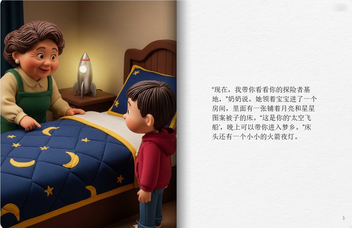 谷歌GeminiAI故事书生成器：几句话生成10页图文书支持中文插图6