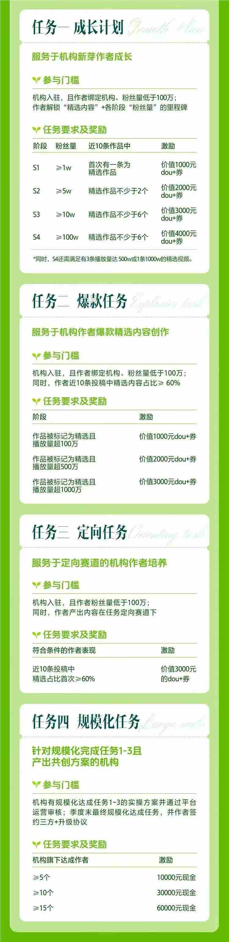 抖音新芽计划：流量现金双重激励MCN机构迎新机遇插图2