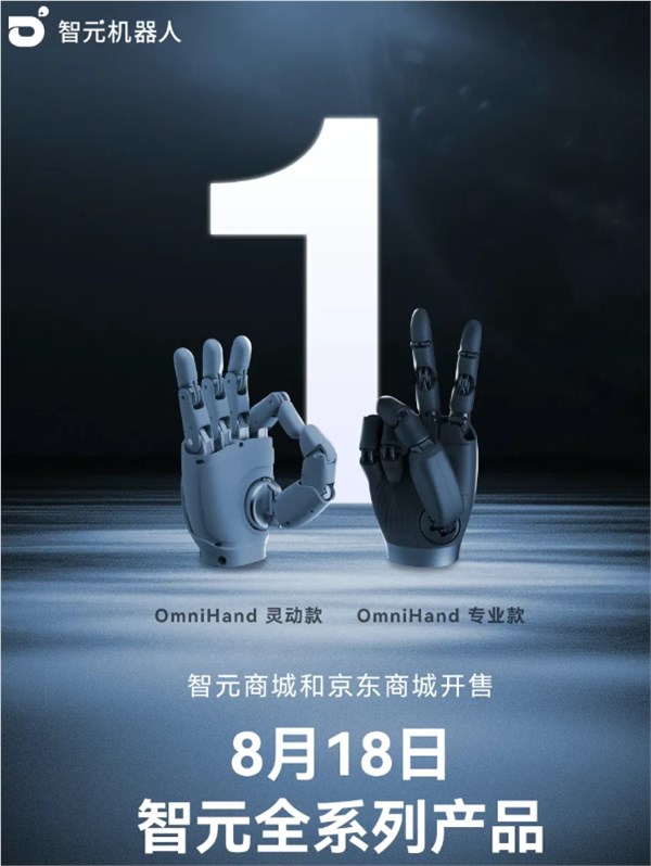 智元机器人OmniHand 2025灵动手9800元首发 机器人灵巧手技术升级插图1