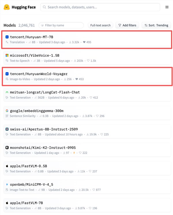腾讯混元翻译模型Hunyuan-MT-7B登顶开源热榜成全球第一插图1