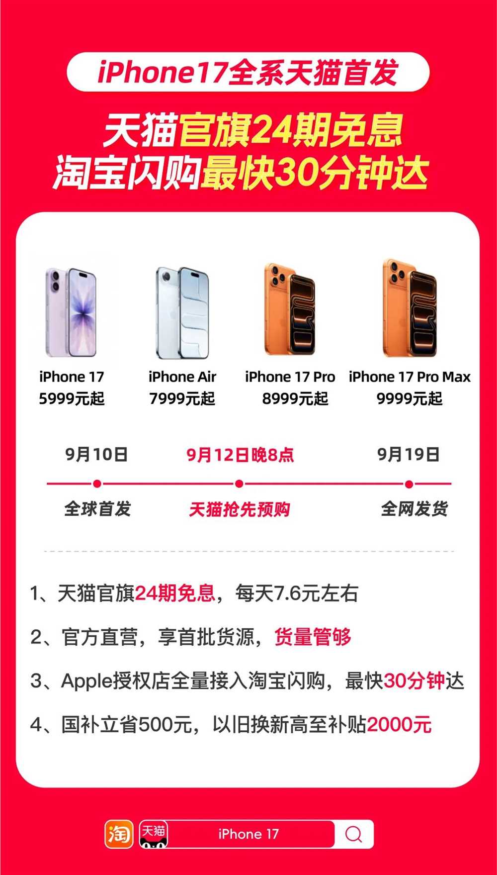 iPhone17国补闪购热销 苹果渠道双管齐下创佳绩插图 iPhone17国补闪购热销 苹果渠道双管齐下创佳绩插图