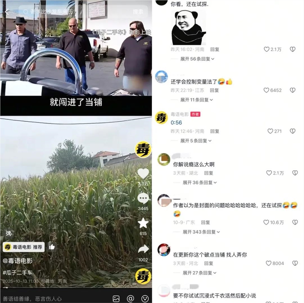 走亲戚掰玉米爆火200万 @毒语电影凭啥逆袭插图4
