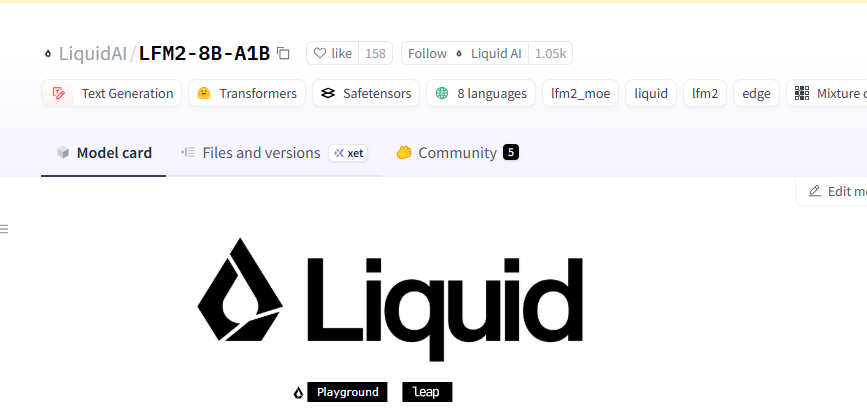 Liquid AI推8B参数MoE模型LFM2-8B-A1B 仅1.5B激活 手机端实现4B级AI速度插图1