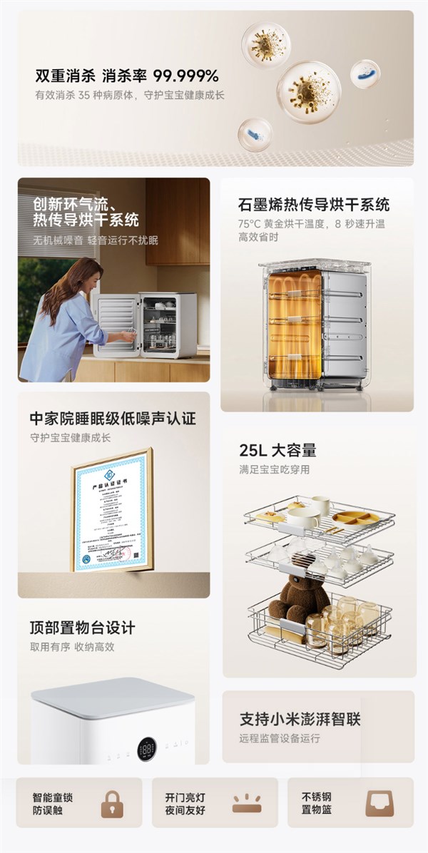 小米米家智能消毒机949元众筹 母婴消毒杀菌率99.999%插图