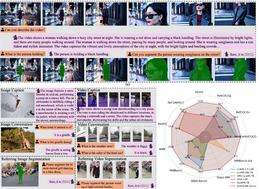 字节跳动Sa2VA模型结合LLaVA与SAM-2实现视频智能分割插图1