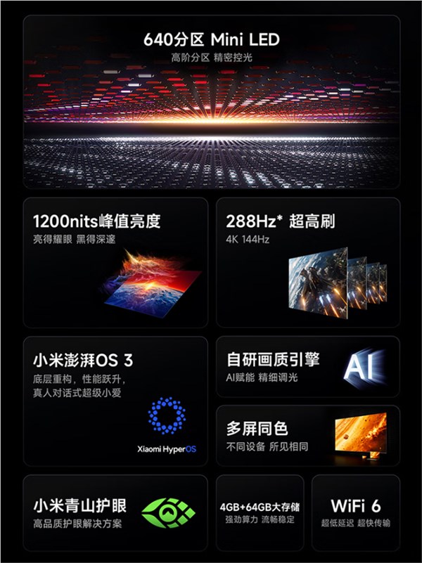 REDMI电视X 2026今晚发布 首款高阶分区Mini LED电视性价比炸裂插图1
