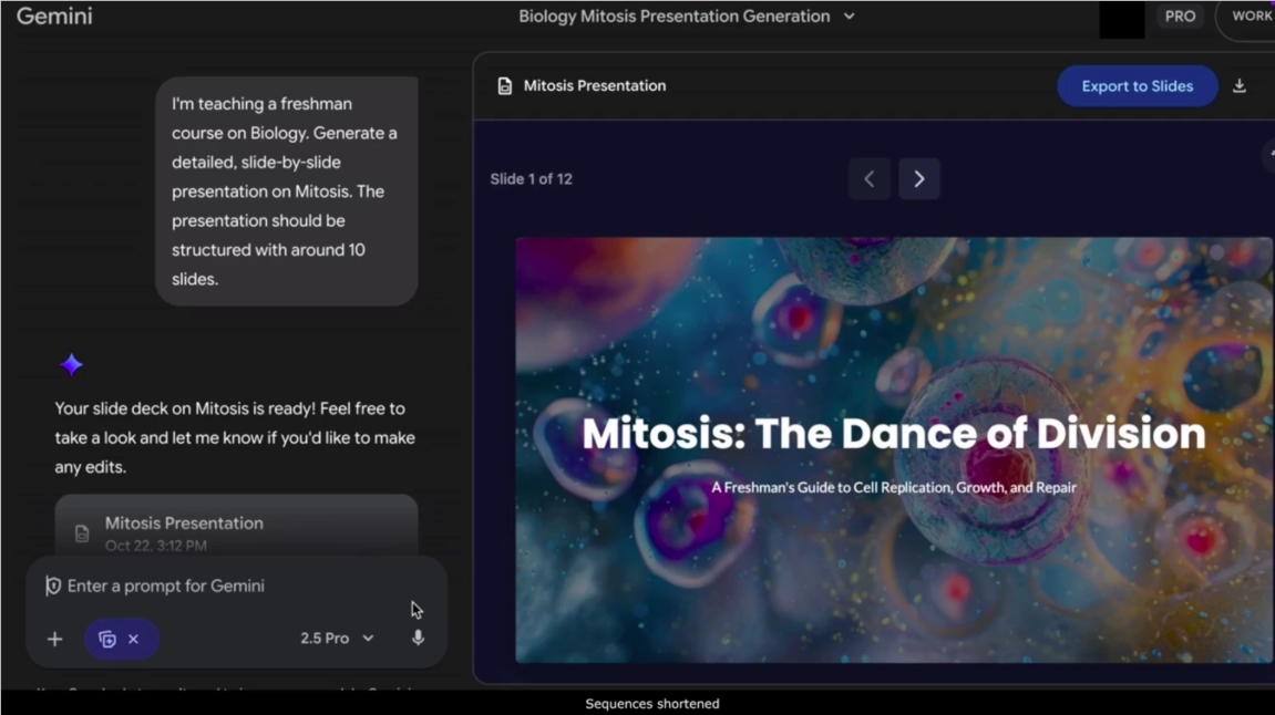 Gemini新增幻灯片生成功能 AI轻松制作演示文稿插图1 Gemini新增幻灯片生成功能 AI轻松制作演示文稿插图1