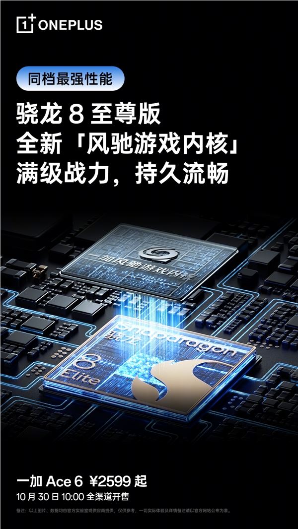 一加Ace 6开售 李杰：同档最强2599元起配骁龙8至尊版插图1