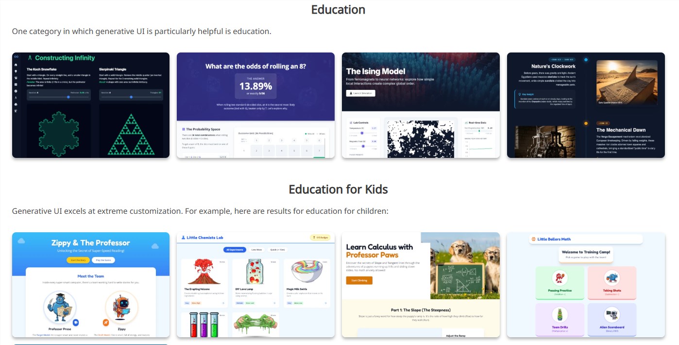 Google Generative UI:AI实时生成交互界面创新体验插图1 Google Generative UI:AI实时生成交互界面创新体验插图1