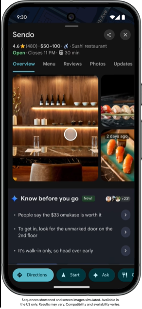 谷歌地图Gemini升级:AI行前指南地标导航充电桩预测新功能上线插图1 谷歌地图Gemini升级:AI行前指南地标导航充电桩预测新功能上线插图1