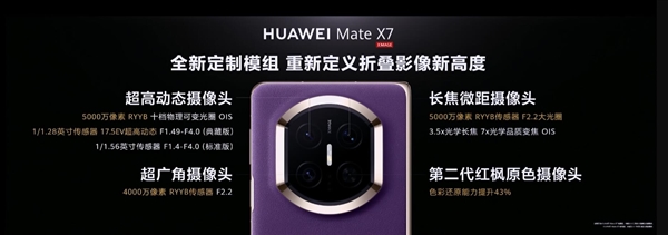 华为Mate X7发布:行业最强折叠屏12999元起插图5 华为Mate X7发布:行业最强折叠屏12999元起插图5