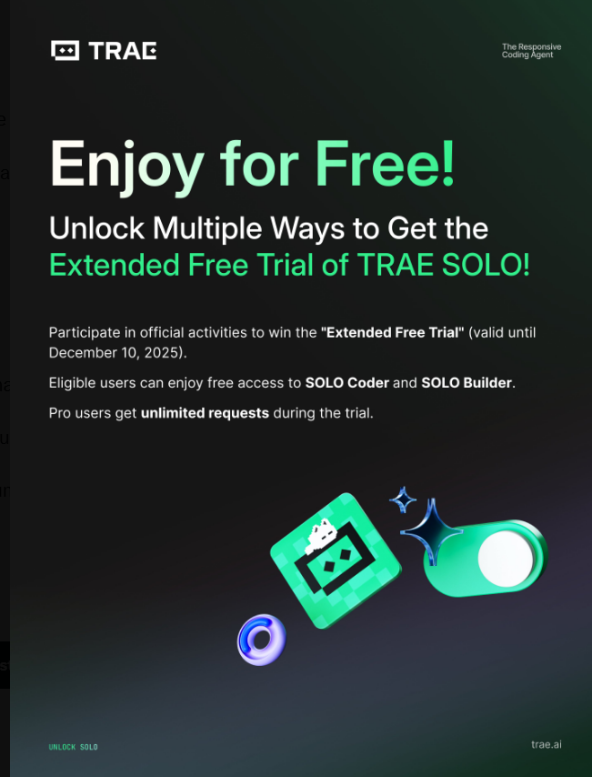 字节跳动TRAE SOLO模式中国版免费上线 全流程AI开发体验插图1