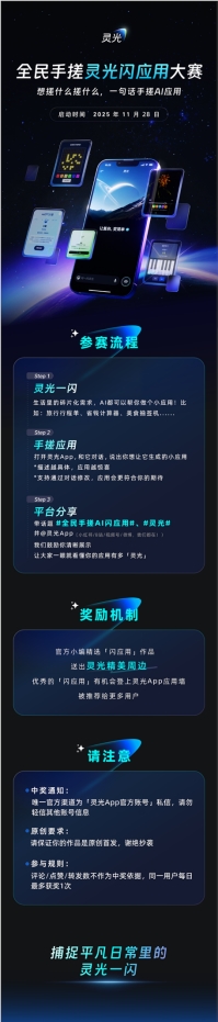 灵光闪应用大赛开启 一句话手搓AI应用插图1 灵光闪应用大赛开启 一句话手搓AI应用插图1