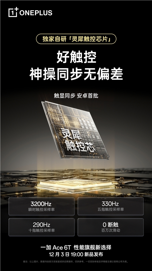 一加Ace 6T独家搭载电竞三芯：真正做到持久流畅 全程满帧