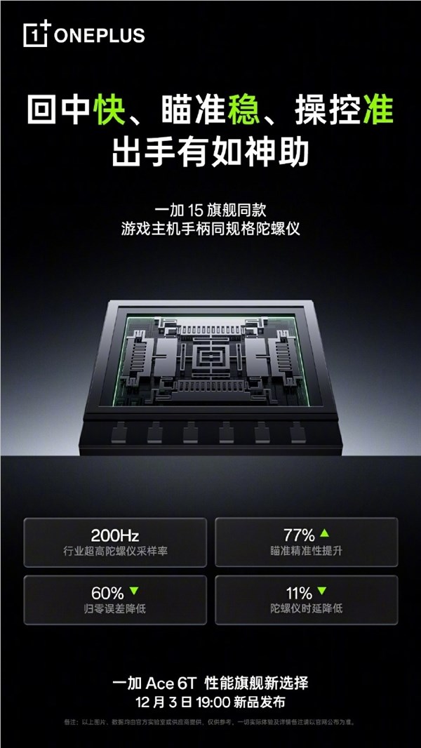 一加Ace 6T搭载旗舰陀螺仪 人枪合一指哪打哪插图1 一加Ace 6T搭载旗舰陀螺仪 人枪合一指哪打哪插图1