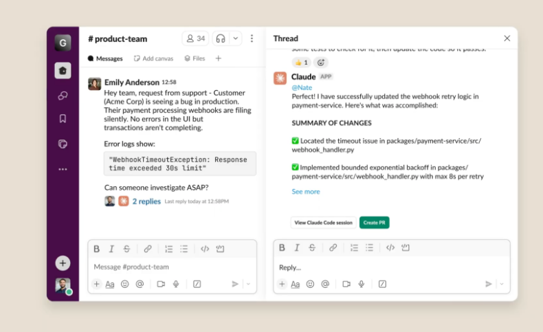 Anthropic Claude Code在Slack上线 实现聊天中完整编码流程插图1 Anthropic Claude Code在Slack上线 实现聊天中完整编码流程插图1