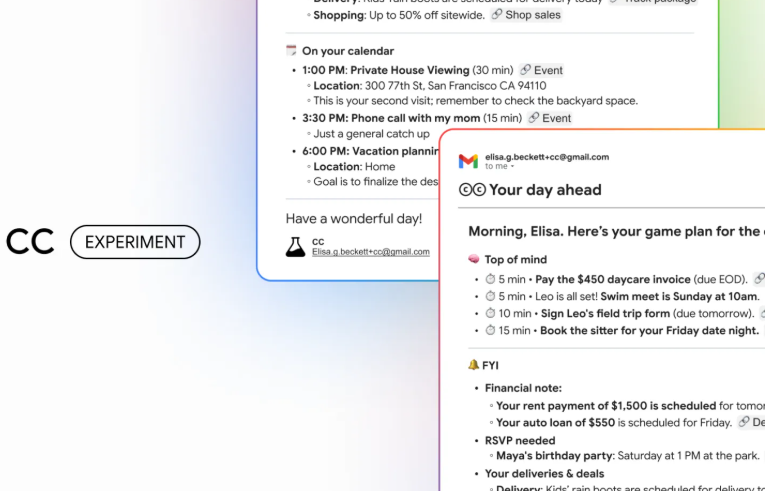谷歌CC AI助手个性化晨间事务管理助手插图1 谷歌CC AI助手个性化晨间事务管理助手插图1