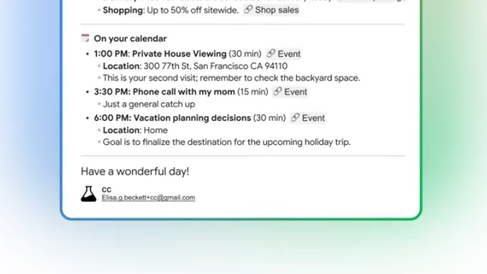 谷歌实验室推出 AI 助手 CC:集成 Gemini 技术，打造智能“日程管家”