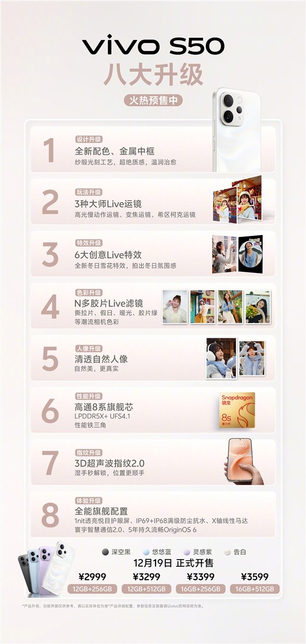 vivo S50正式开售 2999元起八大升级体验插图2 vivo S50正式开售 2999元起八大升级体验插图2