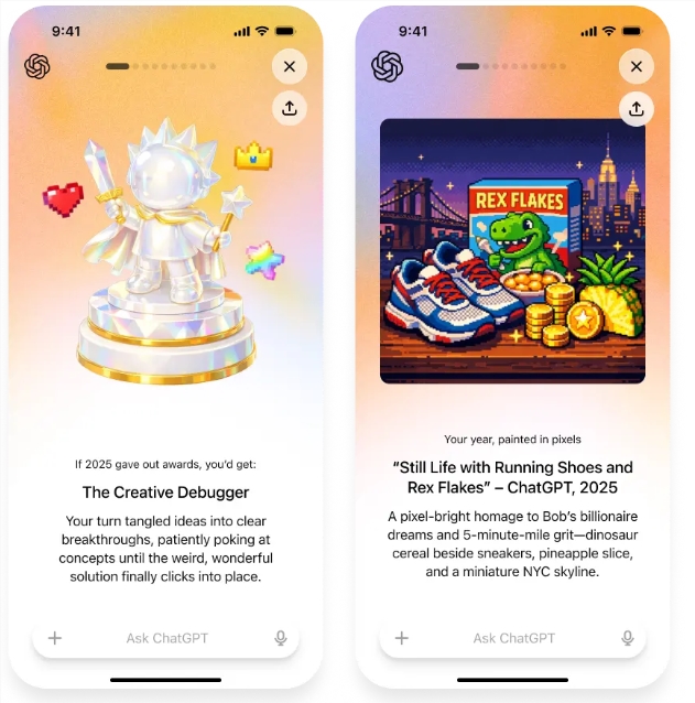ChatGPT年度回顾开启AI数字自画像功能上线插图1