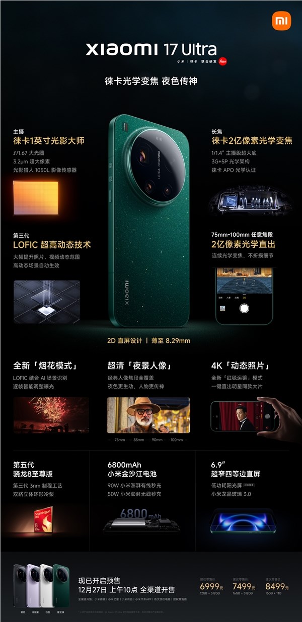 小米17 Ultra徕卡影像旗舰6999元起深度解析插图1