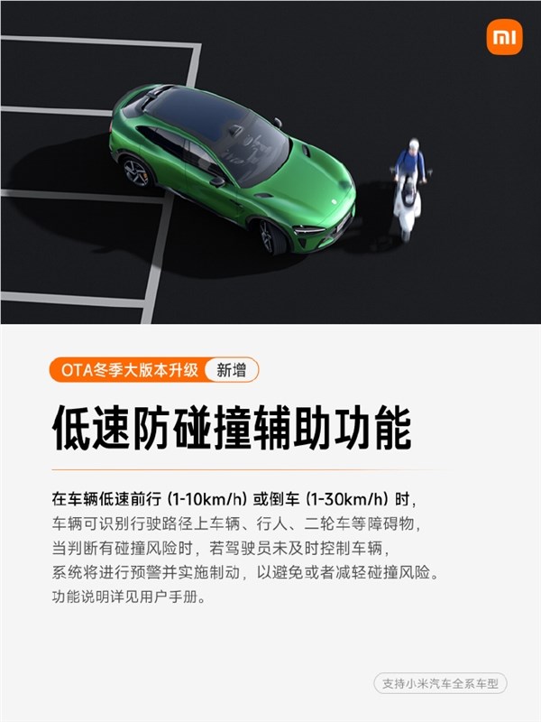 小米汽车OTA冬季升级：6大功能来袭 支持自动变道避让插图3