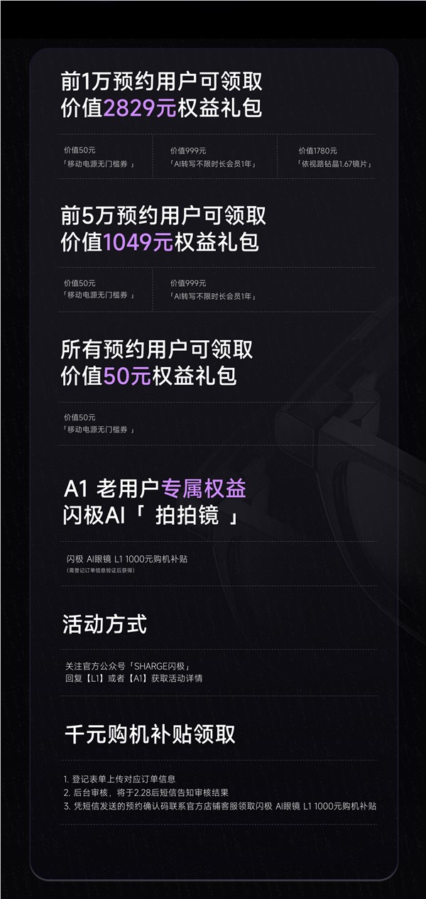 闪极loomos AI拍摄眼镜L1发布 2999元体验全天候主动AI录制插图4