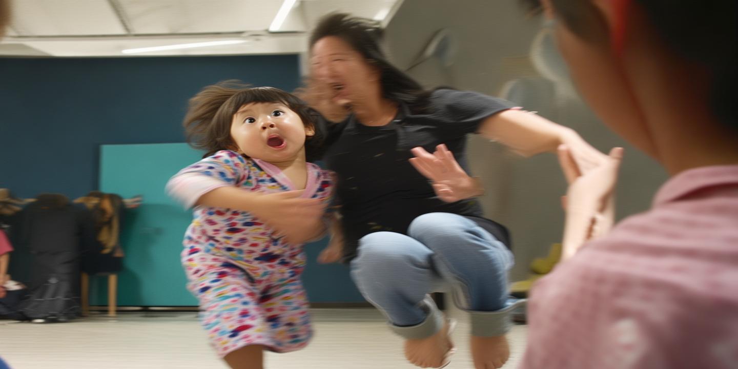 妈妈被娃突然抱起摔倒 网友提醒动作危险