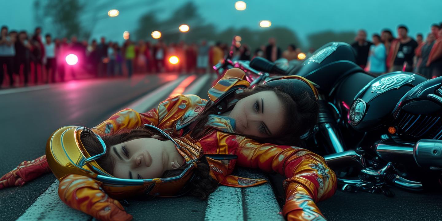 哈雷网红最美女骑车祸离世 头盔未系紧撞隔离带引热议