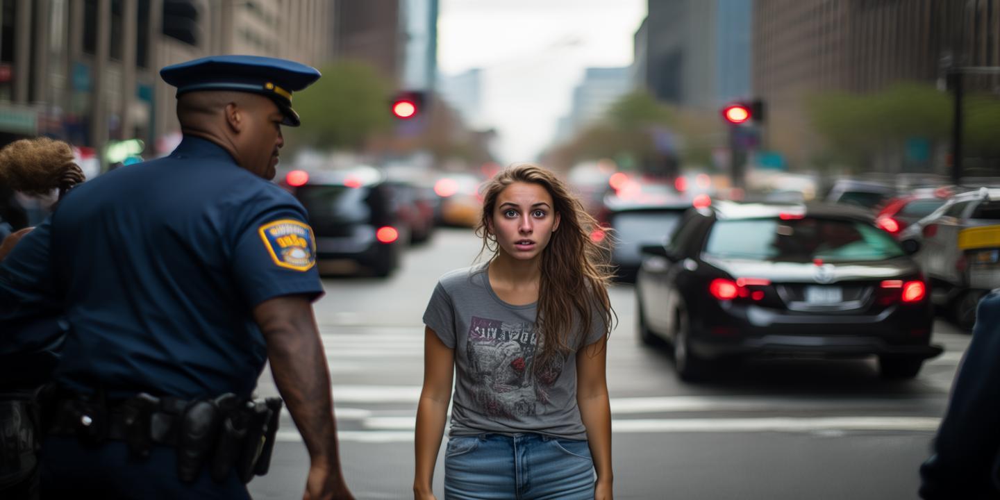 女子闯红灯被撞反问交警 红灯不能走吗