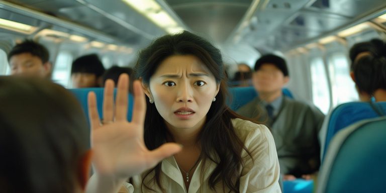高铁遇吵闹小孩 女子一招静音：你是哪班的呀