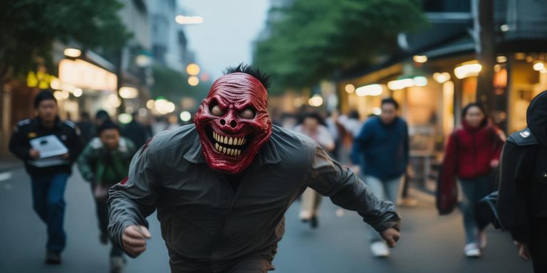 男子高速戴恐怖面具惊吓路人 杭州交警通报批评教育