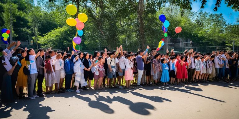 开学首日成都小学围栏外挤满不舍家长