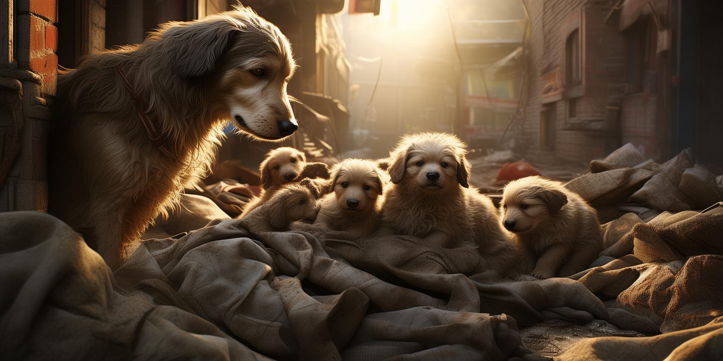 流浪狗产仔托付店主成家:温情故事引关注插图 流浪狗产仔托付店主成家:温情故事引关注