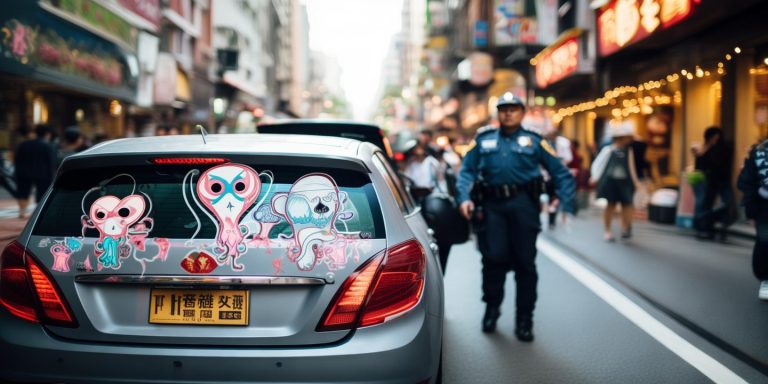 中元节车后挡放鬼脸引关注 交警介入处理