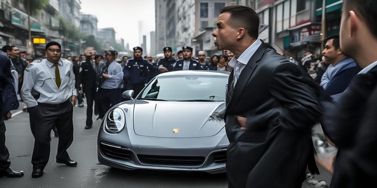贵阳砸保时捷捉奸事件反转 警方通报系租车行老板自导自演