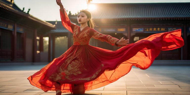 北京体育大学女生军训惊艳舞姿 中国舞展独特韵味