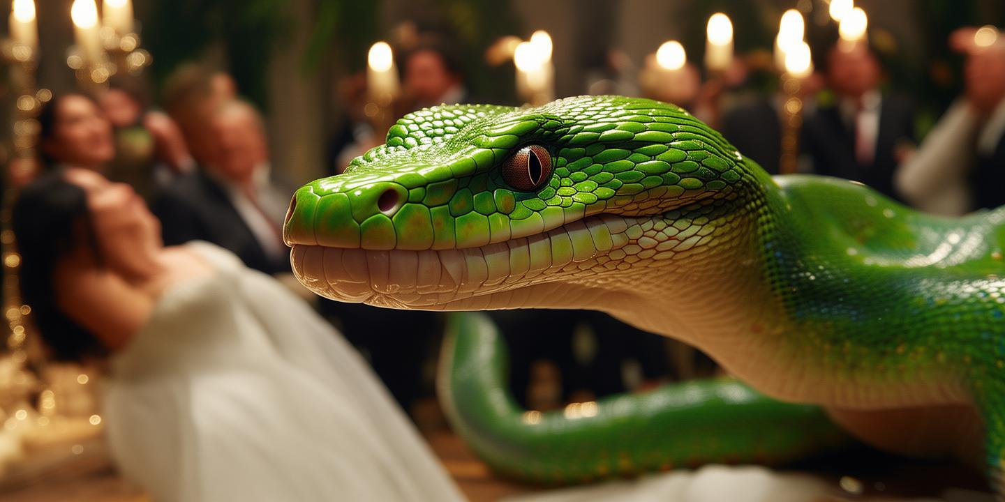 婚礼女子蟒蛇亲嘴被咬伤 惊险瞬间现场直击插图 婚礼女子蟒蛇亲嘴被咬伤 惊险瞬间现场直击