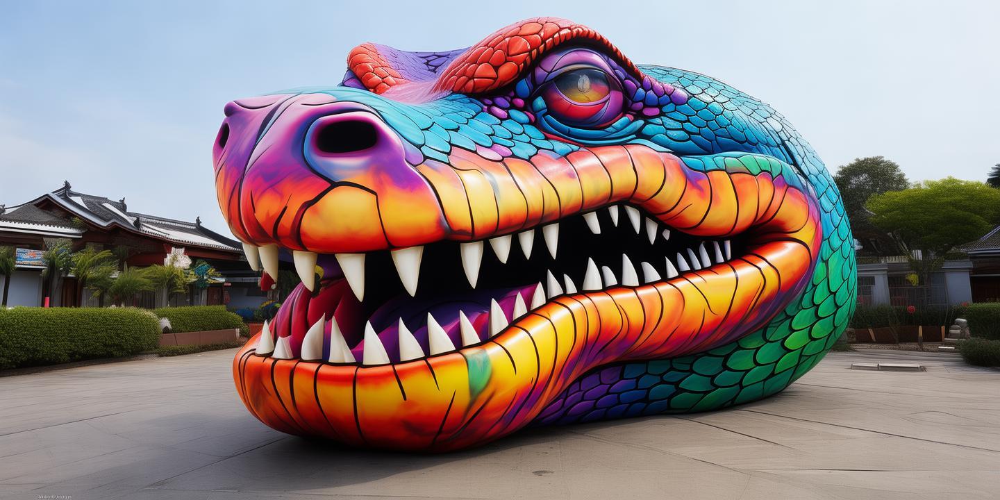 河南景区巨型蛇头彩绘引热议 触目惊心艺术创作引发安全担忧插图 河南景区巨型蛇头彩绘引热议 触目惊心艺术创作引发安全担忧