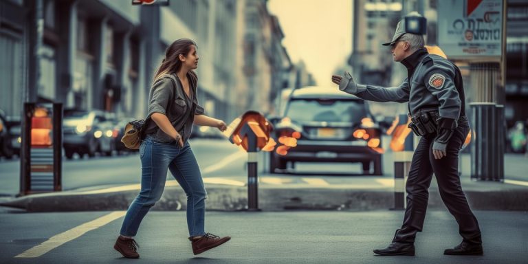 女子为图方便扳倒护栏被交警制止 交通部门严正警告勿破坏公共设施