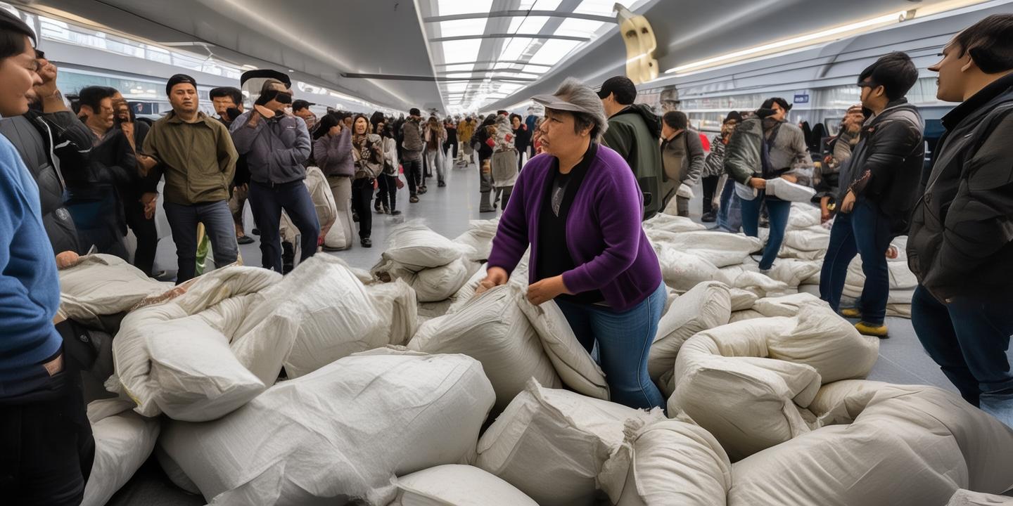 大妈拆高铁坐垫装化肥袋引热议插图 大妈拆高铁坐垫装化肥袋引热议