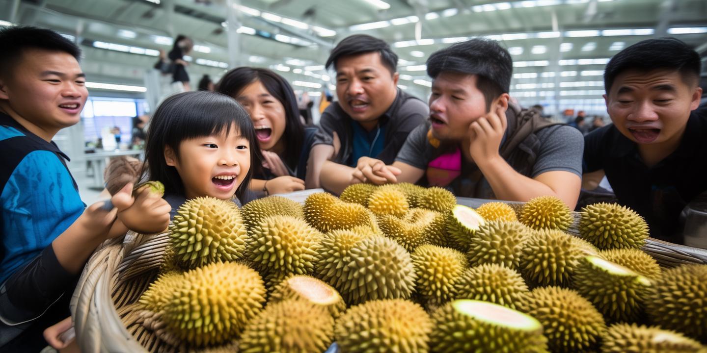 清迈机场一家五口登机前狂吃11斤榴莲引热议插图 清迈机场一家五口登机前狂吃11斤榴莲引热议