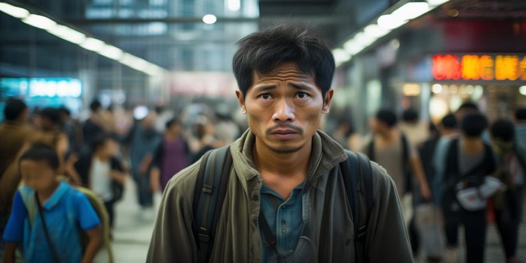 深圳男子三娃地铁口守候 妻子失联父母双亡的辛酸困境