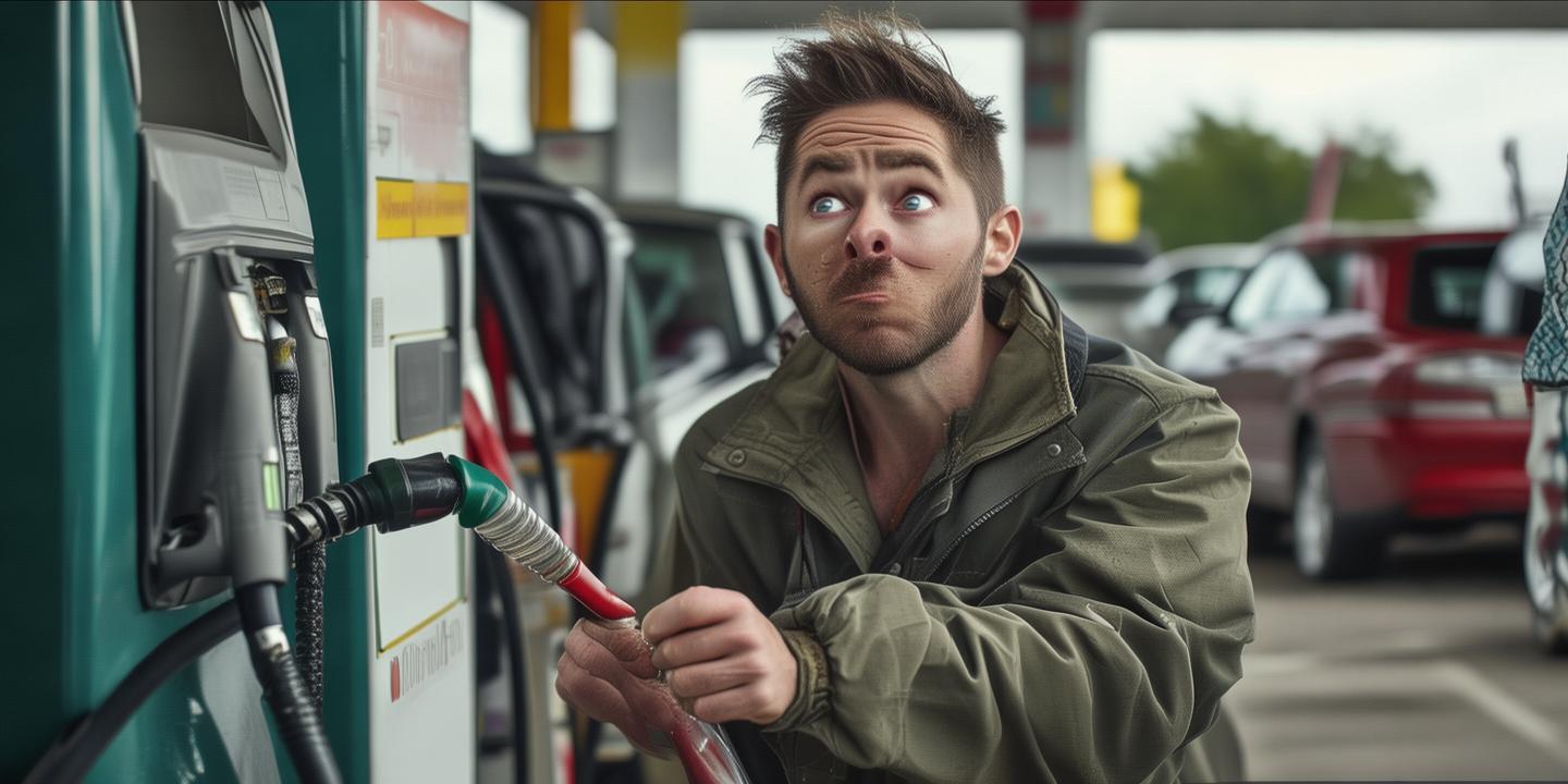 车主忘拔油枪拉倒加油机 一脸懵逼被罚惨了插图 车主忘拔油枪拉倒加油机 一脸懵逼被罚惨了