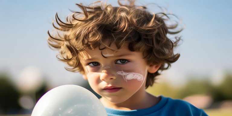 7岁男童玩氢气球被烧成自来卷 眉毛睫毛毁容家长痛心