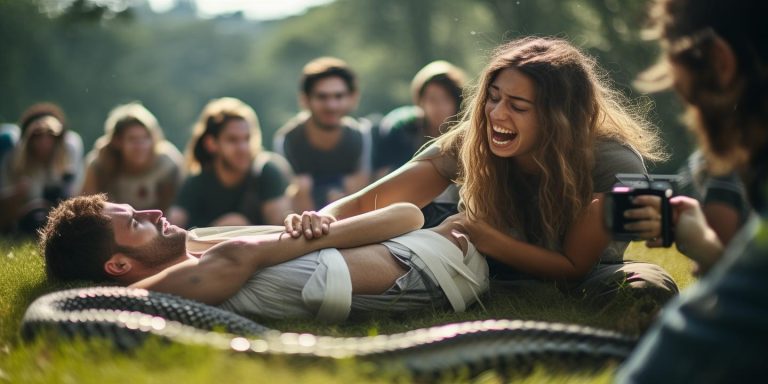 女友教科书级急救被毒蛇咬伤男友 拍照辨蛇送医获救
