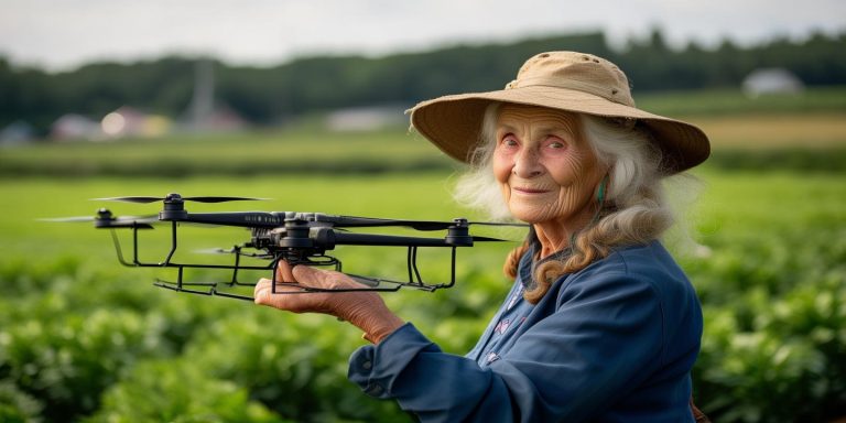 82岁奶奶玩转无人机 为孙子分忧成新农人典范